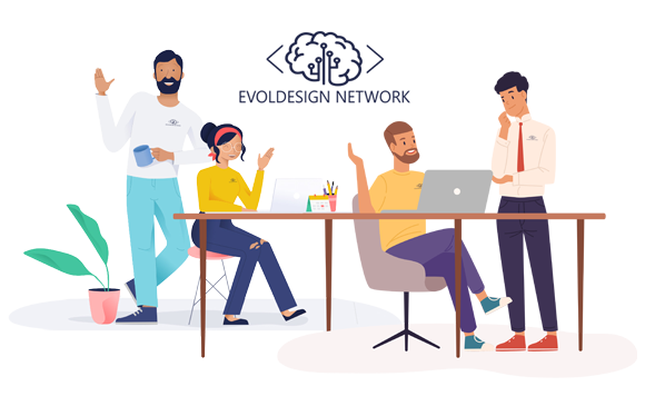 Team de developer work, EvolDesign Network, SRL.